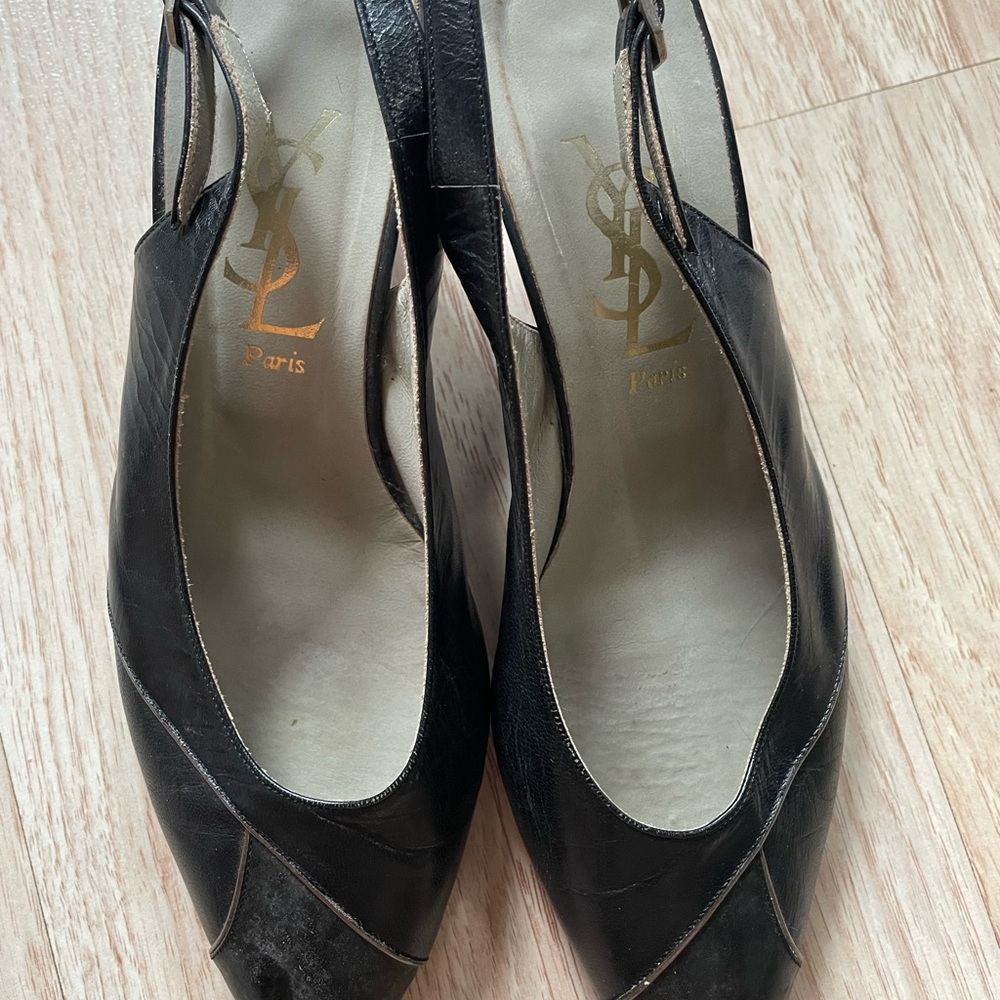 Yves Saint Laurent Women's Black Slingback Shoes